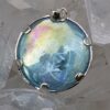 Seed of Life Pendant Aqua Aura set in Stirling silver