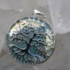 Tree of Life Pendant Aqua Aura set in Stirling Silver