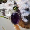 Amethyst and Peridot Set in Stirling Silver