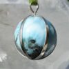 Larimar Sphere, Set in Stirling Silver