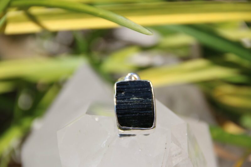 Black Beauty, Black Tourmaline silver pendant