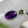 Amethyst and Peridot Set in Stirling Silver