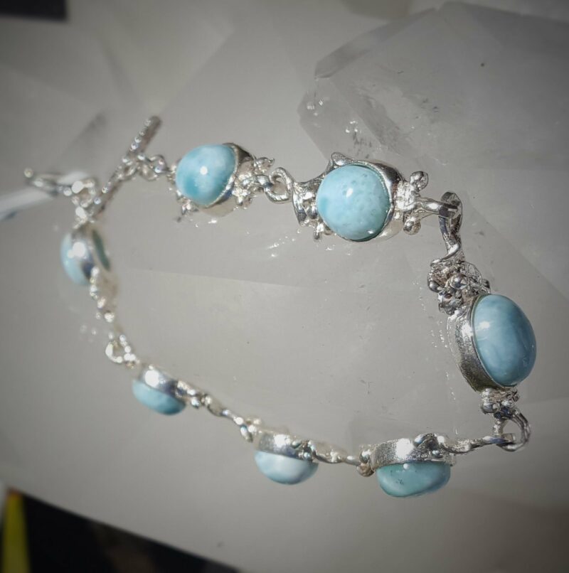 Larimar and silver Braclet