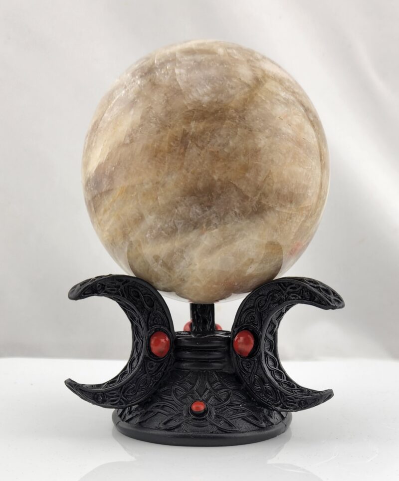 Triple goddess, sphere holder, crystal ball holder