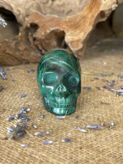 Malachite skull