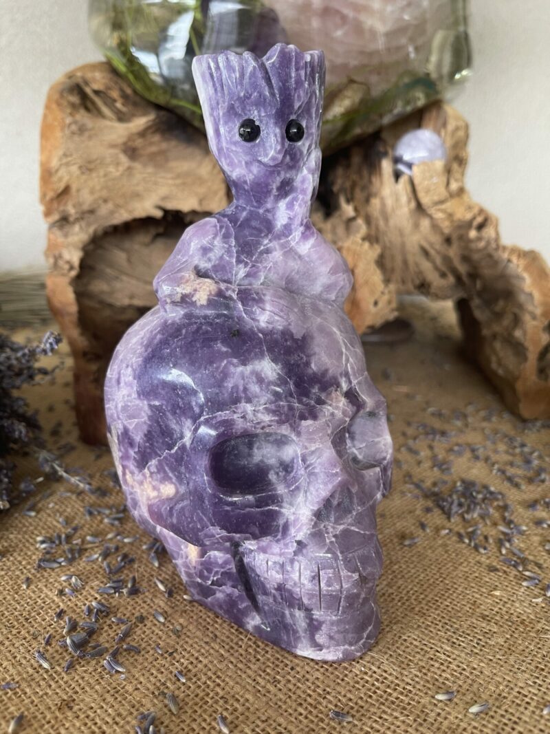 lepidolite groot skull