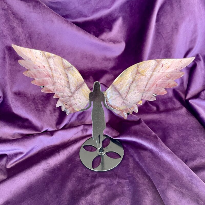 Mookaite Angel with Wings on Stand