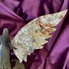 Soft Purple Agate Angel with Wings on Stand