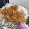 This is a Beautiful Citrine Crystal Slab, 1.98kg. Perfect in your home or office to attract abundance. thecrystalcave.com.au