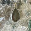 This is a beautiful Labradorite cabochon pendant in Stirling silver. thecrystalcave.com.au