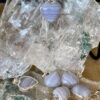 This is a beautiful blue lace agate heart set in 925 silver pendant for peace and communication thecrystalcave.com.au
