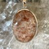 this is an oval sunstone pendant set in 925 stirling silver. it is quite beautiful. Sunstone is a stone of joy. thecrystalcave.com.au