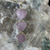 Beautiful kunzite hearts pendant set in silver