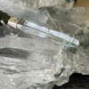 This is a Moldavite and Blade of light pendant set in 925 silver. It is a majestic piece of jewellery. thecrystalcave.com.au
