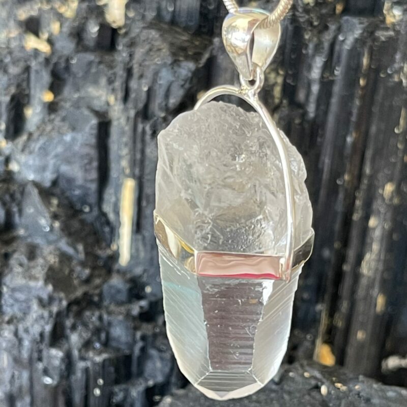 Lemurian Seed crystal pendant set in 925 silver. Ancient wisdom and earthly beauty. thecrystalcave.com.au