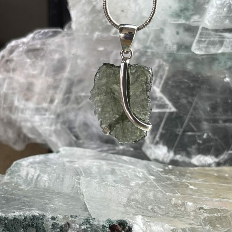 This is magnificent moldavite silver pendant thecrysalcave.com.au