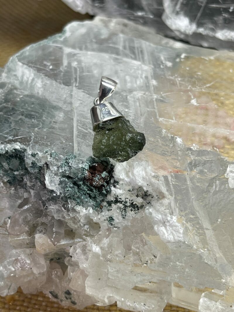 This is magnificent moldavite silver pendant thecrysalcave.com.au