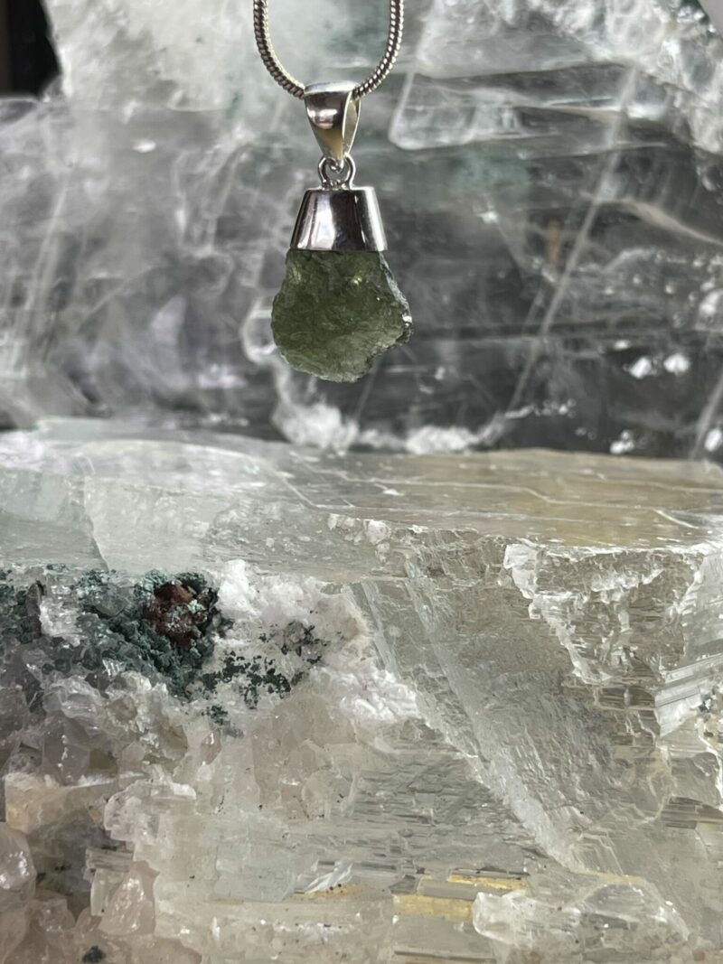 This is magnificent moldavite silver pendant thecrysalcave.com.au