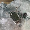 This is a magnificent moldavite pendant set in heart shaped 927 stirling silver thecrysalcave.com.au