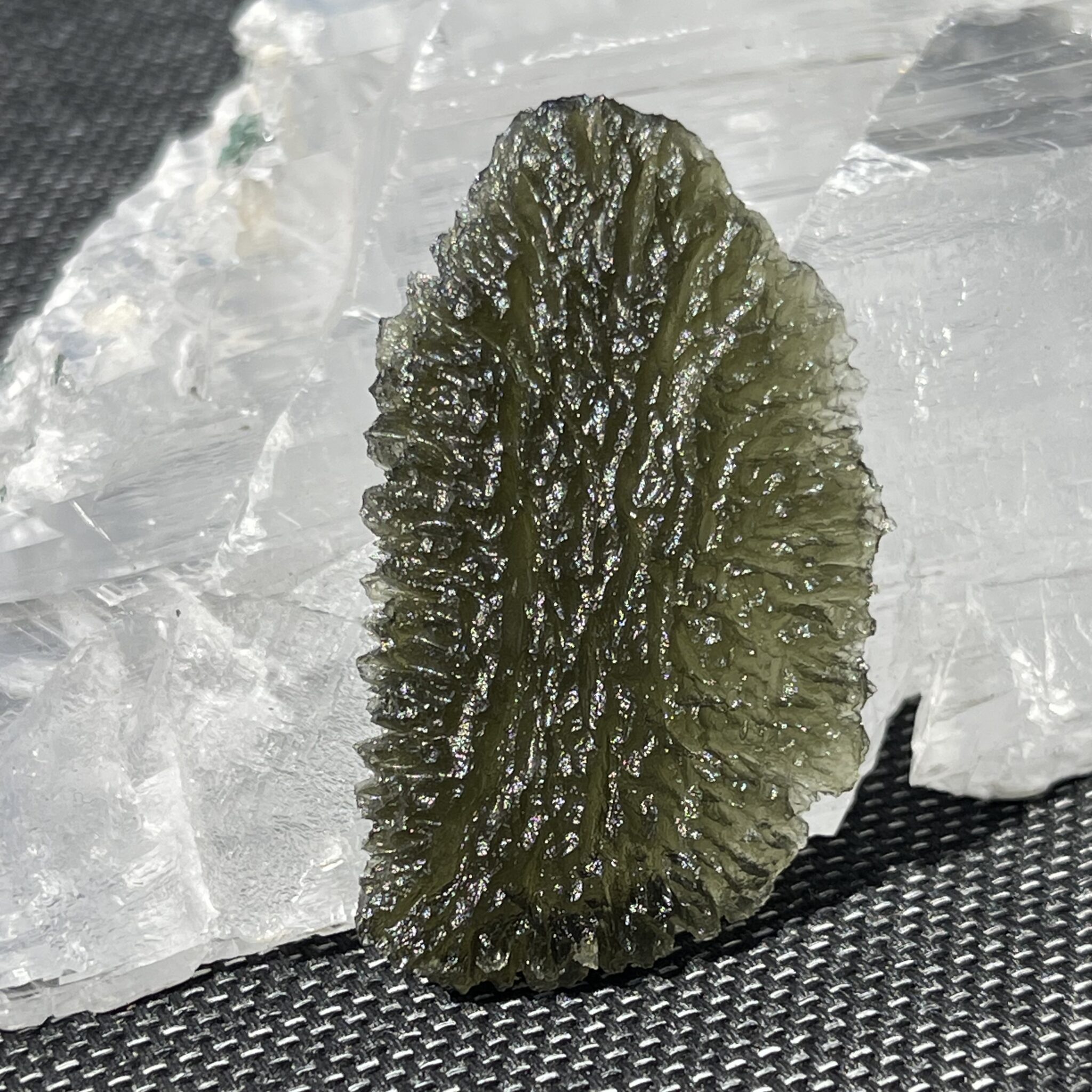 This is a rare and beautiful Besednice Moldavite known as Hedgehog10.48grams weight thecrystalcave.com.au