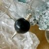 black tourmaline natural ball pendulum thecrystalcave.com.au