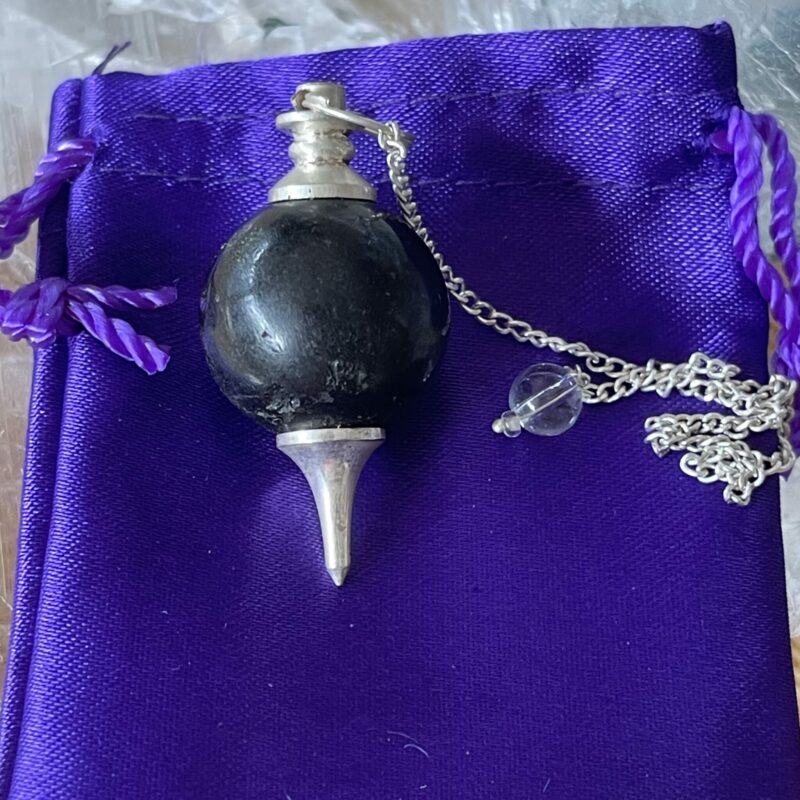 black tourmaline natural ball pendulum thecrystalcave.com.au