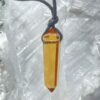 This is beautiufl Golden Siberian Double Terminated pendant thecrystalcave.com.au