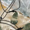 beautiful moss agate tear shaped necklace