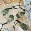 moss agate tear shaped necklace