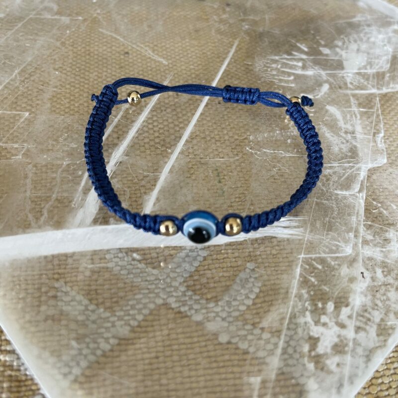 Beautiful Blue Evil Eye Protection Adjustable Bracelet