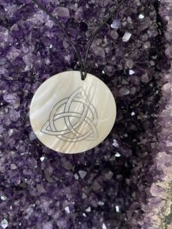 Mother of Pearl Triquetra Necklace