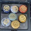 7 Chakra Healing Stone Set with Golden Emblems