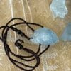 Raw Aquamarine Cord Necklace