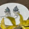 These are Garnet Hyper Tetra sacred geometry abelony wing earrings