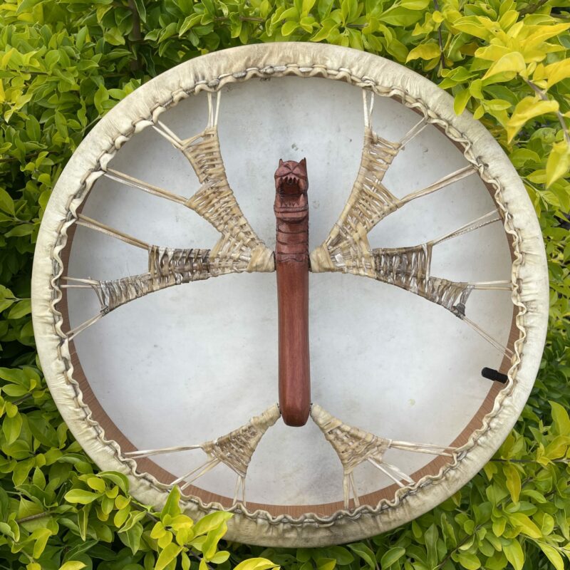 This is Shamanic Drum with Dragon Handle