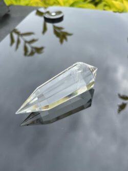 This is 12 sides true vogel lumerian clear quartz wand