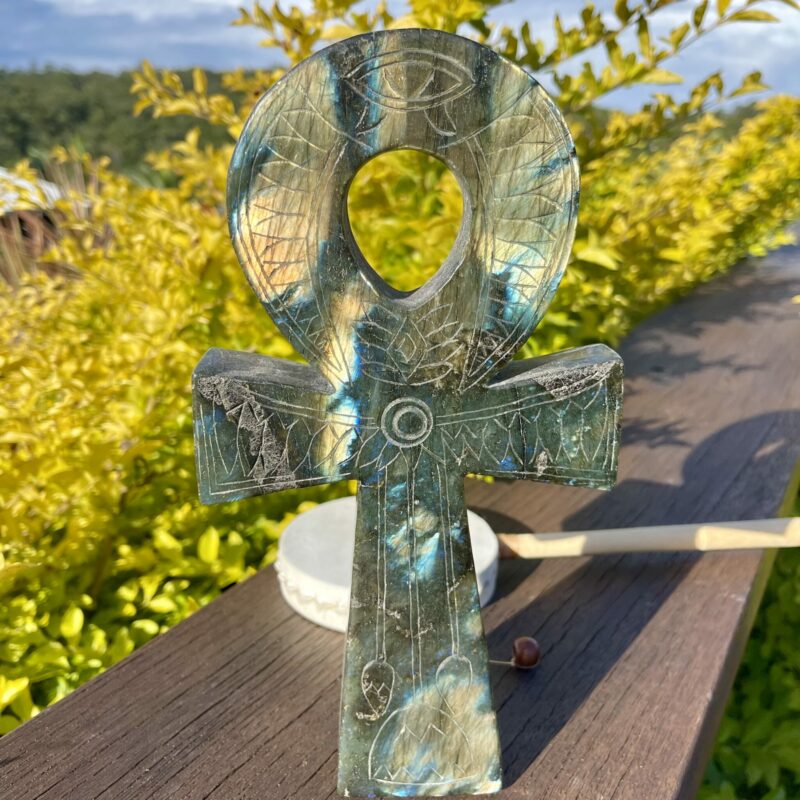 This is Labradorite Ankh Unveiling the Magic Within