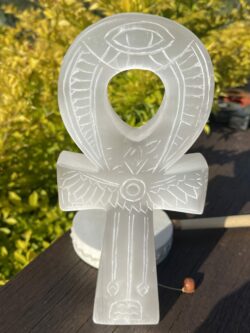 This is Selenite Ankh Illuminating the Path to Spiritual Growth 