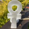 This is Selenite Ankh Illuminating the Path to Spiritual Growth 
