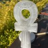 This is Selenite Ankh Illuminating the Path to Spiritual Growth 