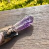 This is Love Connection Wandwith rose quartz and amethyst point