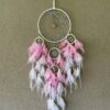 Pink Feathers with Blue Howlite Beads Dreamcatcher