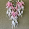 Pink Feathers with Blue Howlite Beads Dreamcatcher