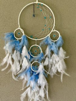 Feather and Howlite Blue Dreamcatcher