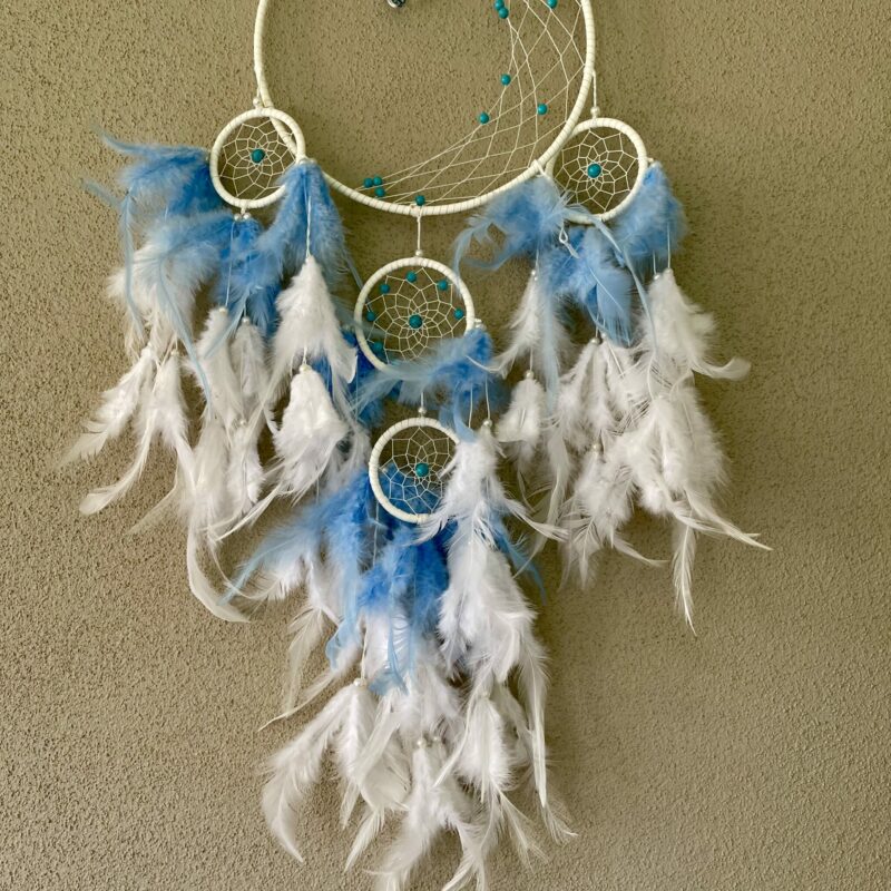 Feather and Howlite Blue Dreamcatcher