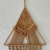 This is Brown Macrame Triangle Wall Hanging