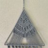 Silver Macrame Triangle Wall Hanging