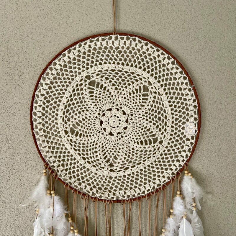 Beautiful Doily Feathers Dreamcatcher