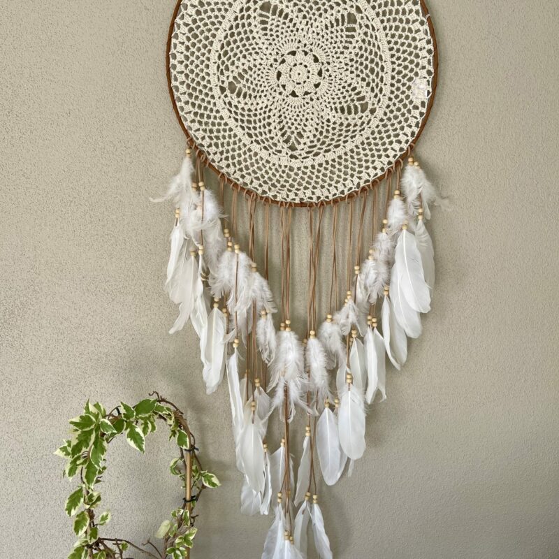 Beautiful Doily Feathers Dreamcatcher