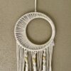 This is Crescent Moon Macrame Dream Catcher